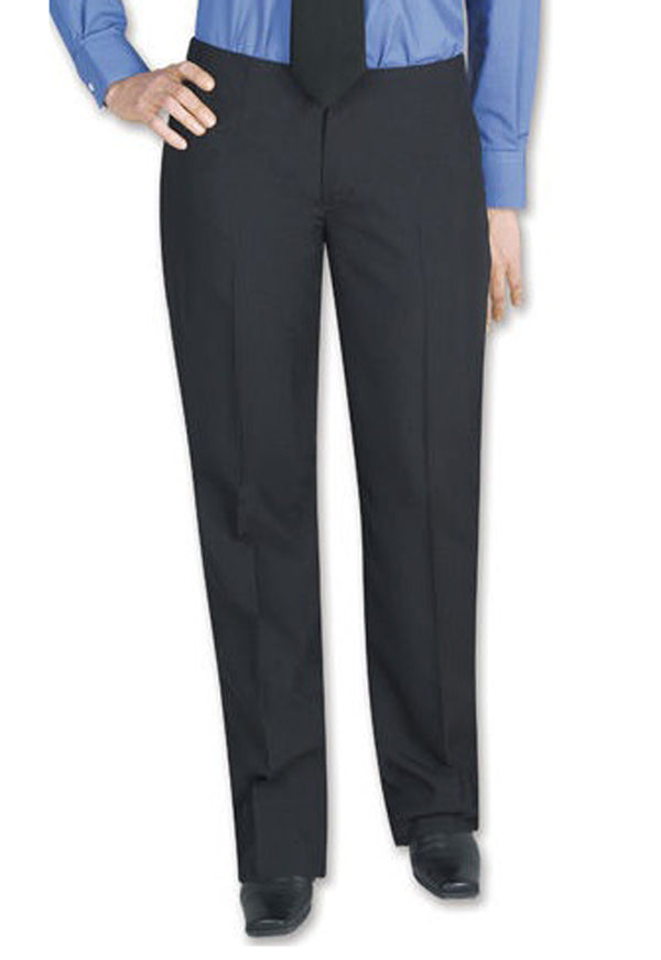 Men's Black, Adjustable-Waist, Pleated Front Tuxedo Pants with Satin S -  99tux