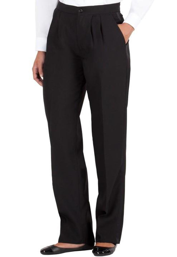 Satin Tuxedo Pant - Black - Pants - Full Length - Women's Clothing - Storm