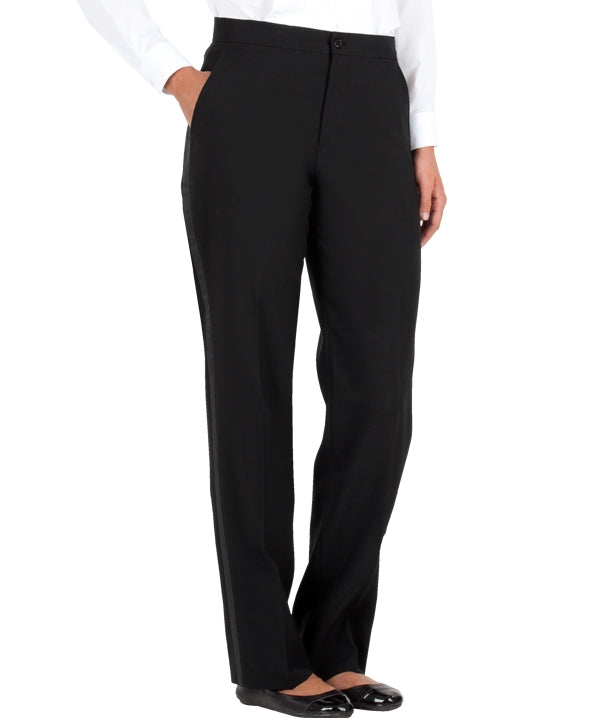 Women's Black, Pleated Front, Comfort-Waist Dress Pants - 99tux